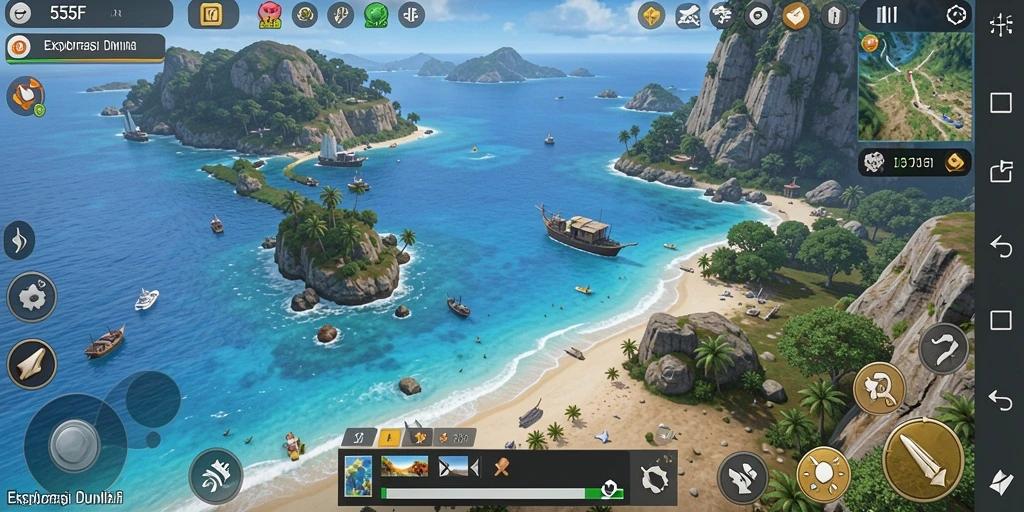 Gameplay menarik dari 555F yang menampilkan simulasi penuh warna.