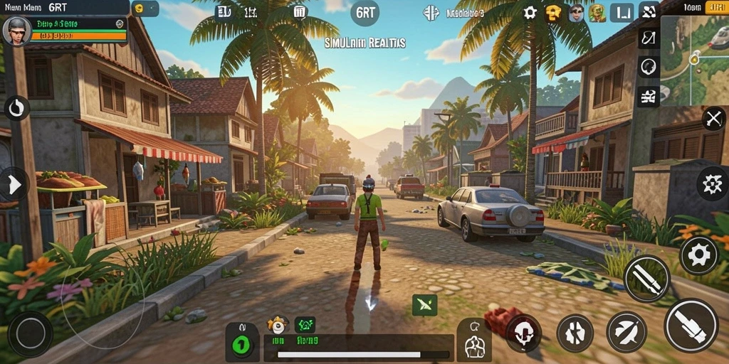 Tampilan gameplay 6RT yang menarik dan realistis.