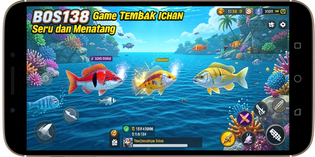 Tampilan gameplay Tembak Ikan yang menarik di BOS138.