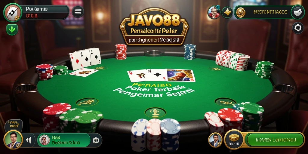 Tampilan menarik dari gameplay Poker JAVO88 yang memikat.