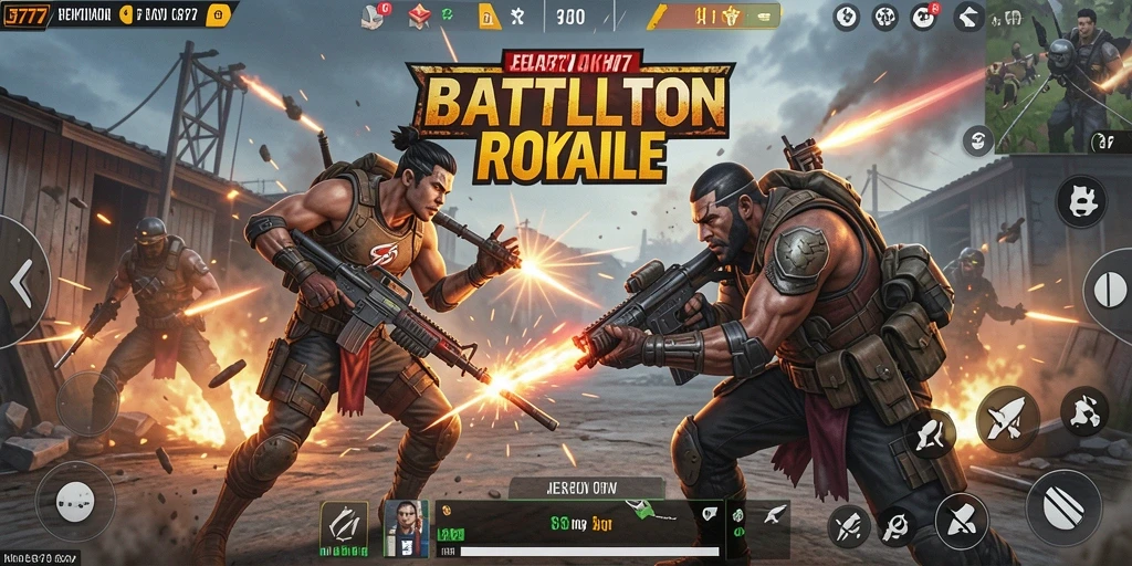 Gameplay mengasyikkan dalam arena Battle Royale JELAS777 yang penuh aksi.