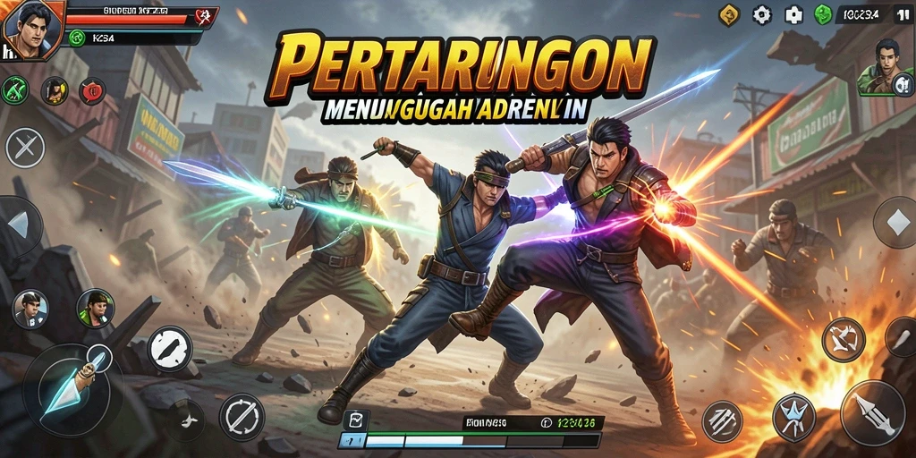 Gameplay K234 dengan aksi pertarungan yang mendebarkan.