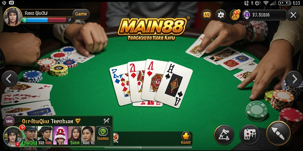 Screenshot dari gameplay QiuQiu yang seru di MAIN88.