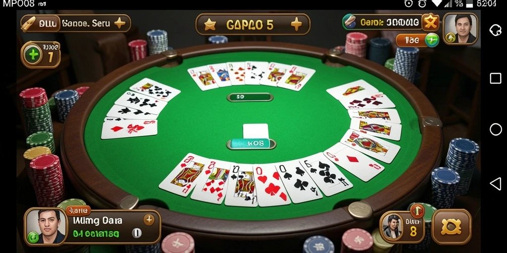 Tampilan gameplay seru dari MPO08 yang menampilkan serunya bermain Gaple.