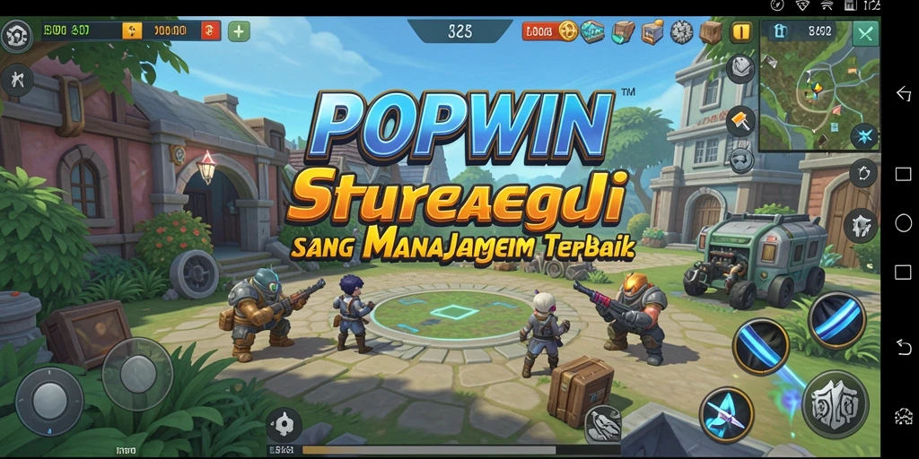 Tampilan gameplay menarik dalam POPWIN yang memvisualisasikan strategi SLG.