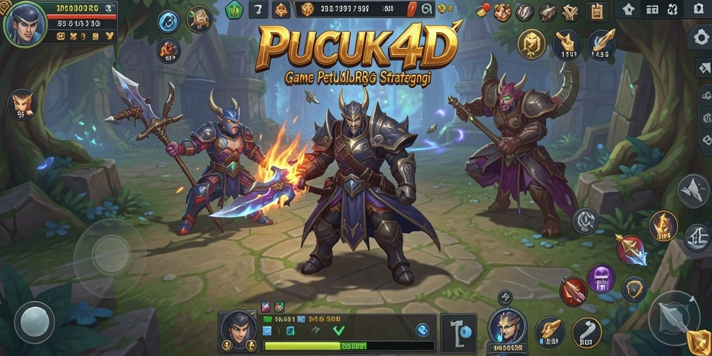 Tangkapan layar utama gameplay PUCUK4D yang menampilkan aksi petualangan MMORPG.