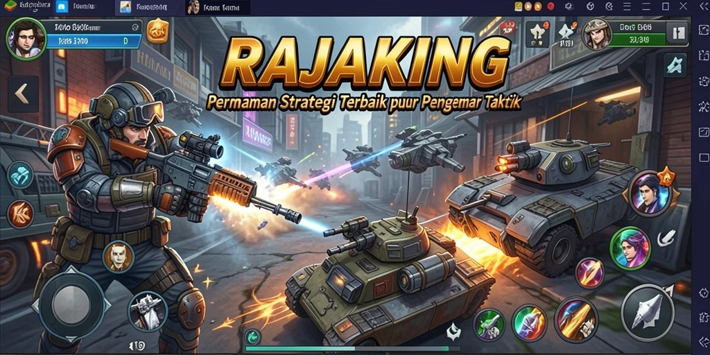 Gameplay RAJAKING yang menantang dan strategis.