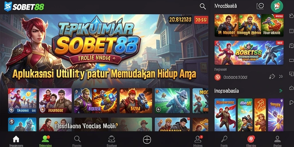 Tampilan antarmuka utama SOBET88 yang intuitif dan efisien.