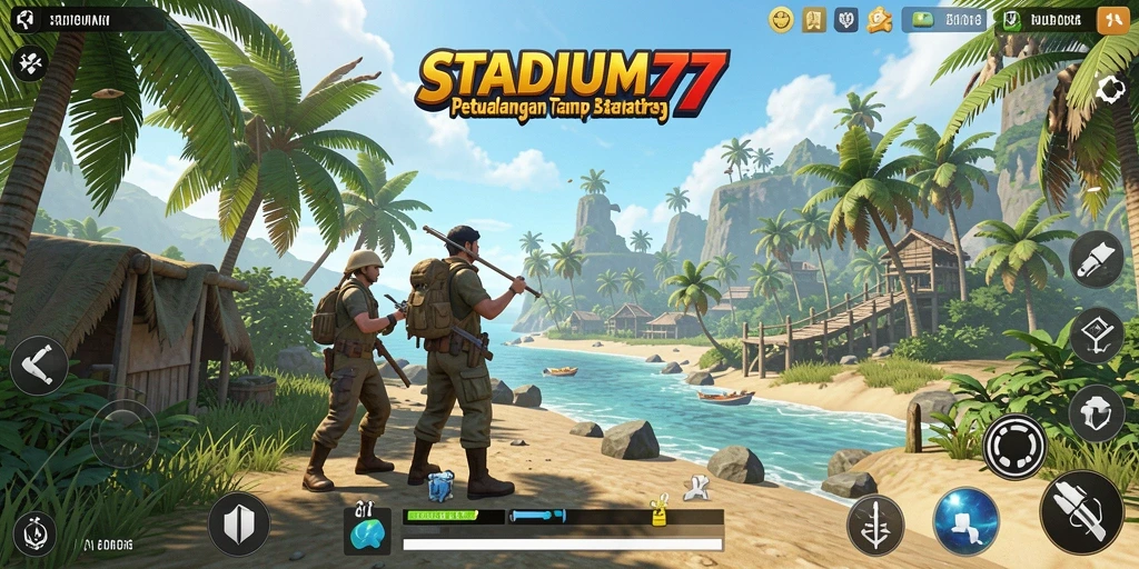 Screenshot dari gameplay Open World yang menarik di STADIUM77.