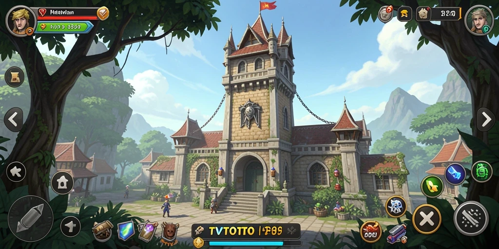 Tangkapan layar gameplay <strong>TVTOTO</strong> menampilkan aksi seru dalam Tower Defense.