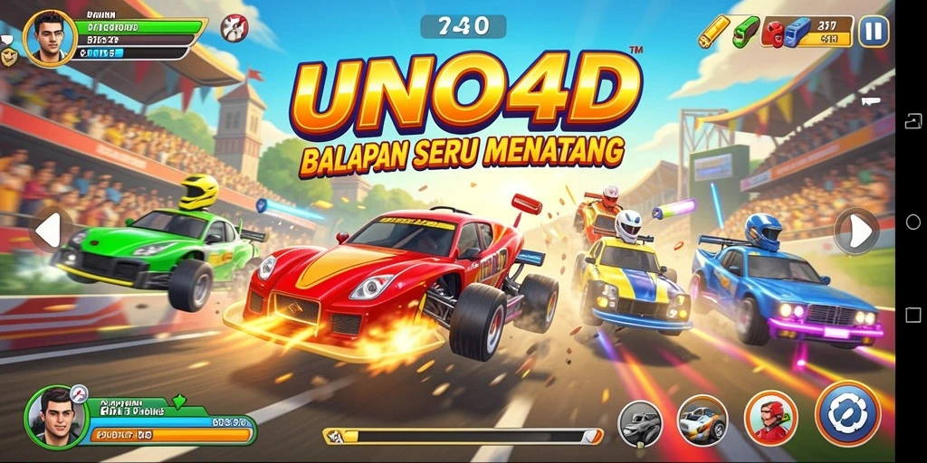 Tampilan gameplay balapan seru dari UNO4D.