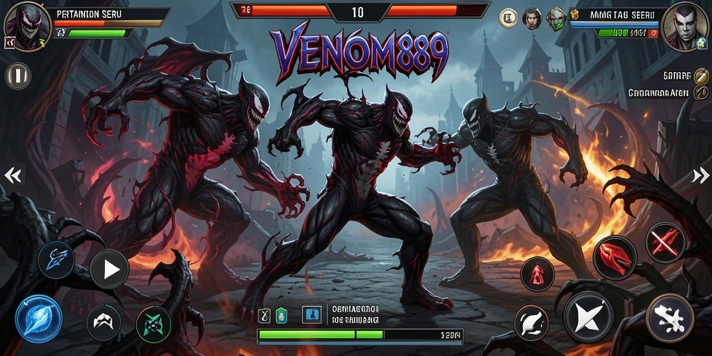 Tampilan seru pertarungan dalam VENOM889 yang memukau.